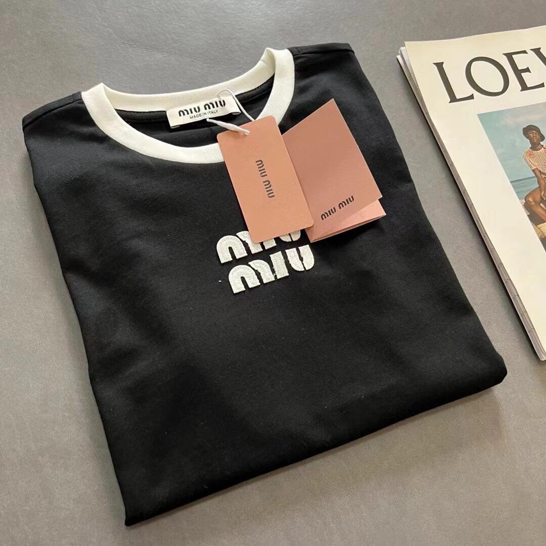 0528 Small logo letter patch embroidered short-sleeved T-shirt