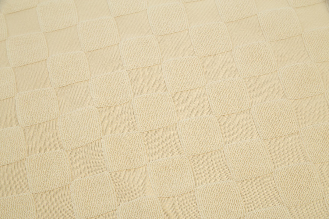 1211 New flocking jacquard towel embroidered T-shirt