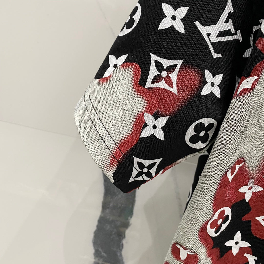 250212 New render print irregular T-shirt