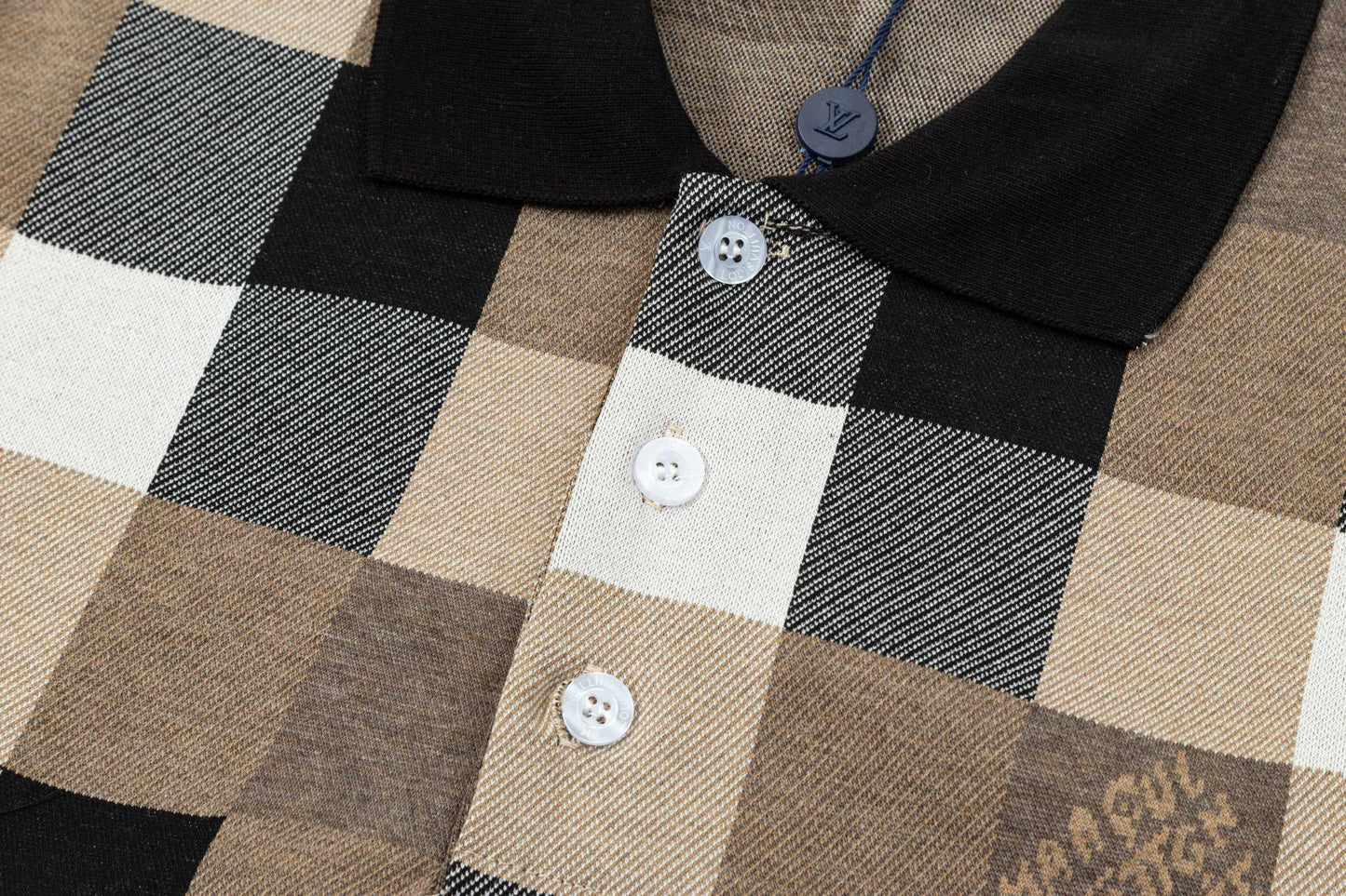 250305 High-end series of high quality checkered POLO shirt