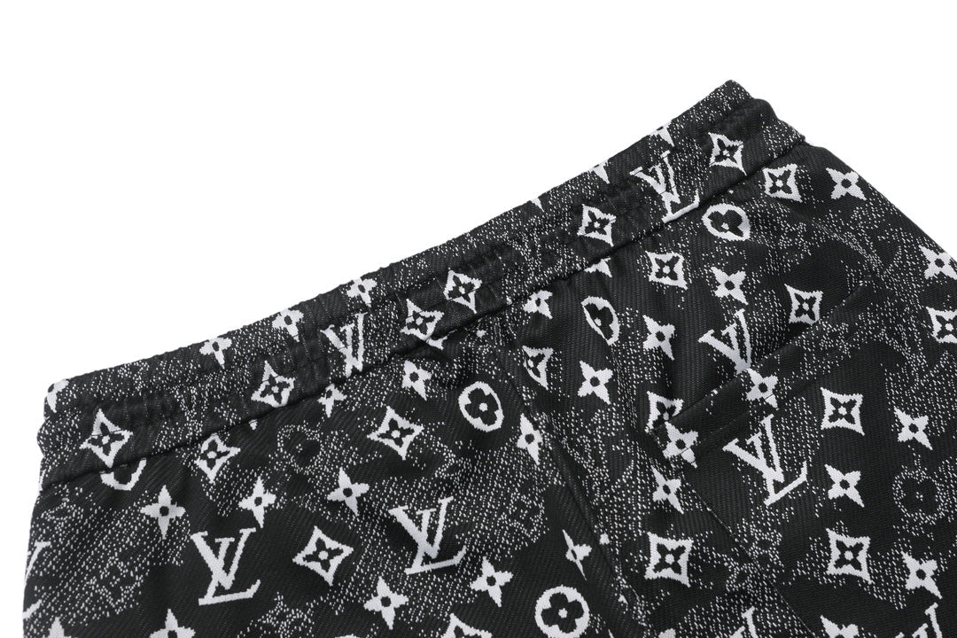 250325 New high fabric jacquard full print shorts