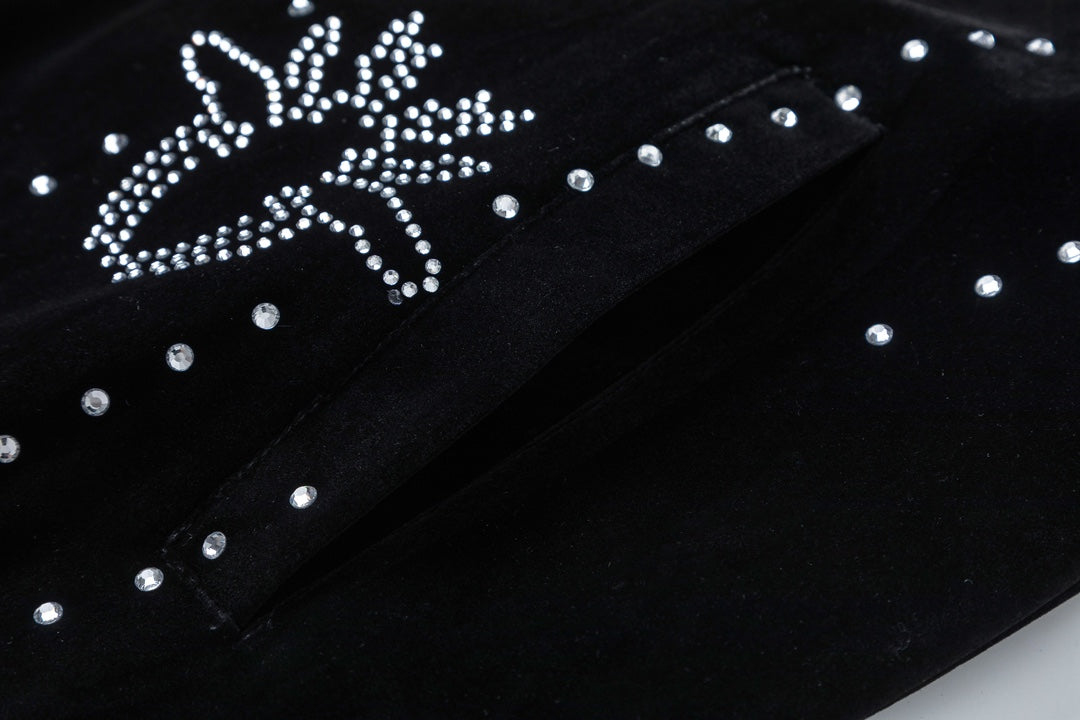 250729 New top-quality sequined velvet baseball jacket