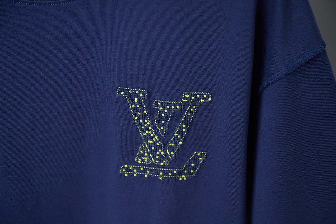 250819 New high-quality hollow embroidered letter T-shirt