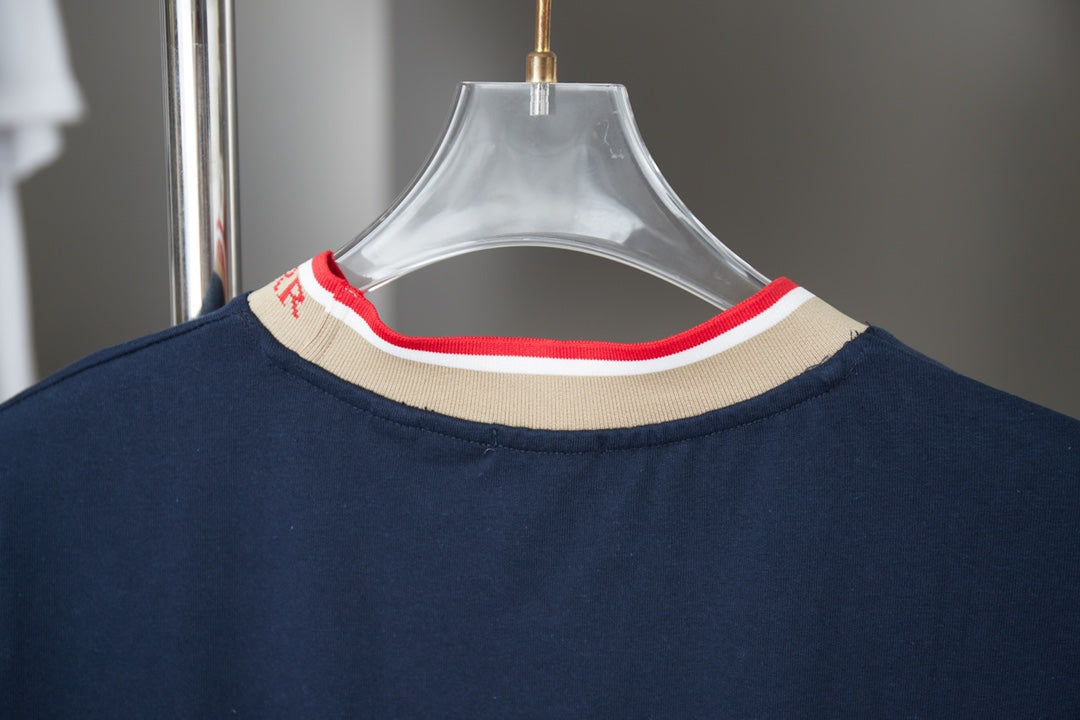 250819 New high-quality embroidered collared T-shirt