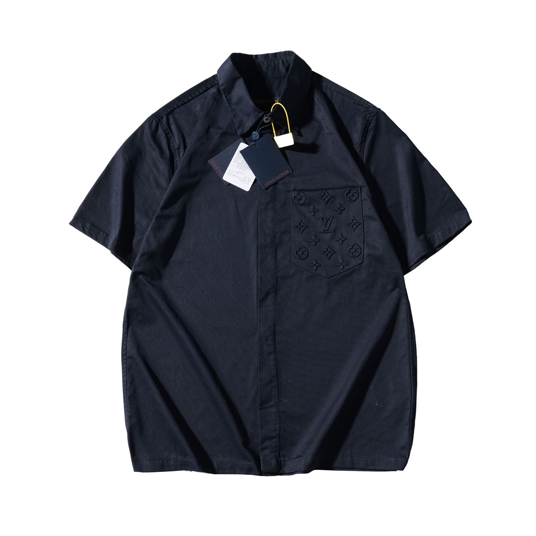 250819 New high-quality pocket short-sleeved shirt