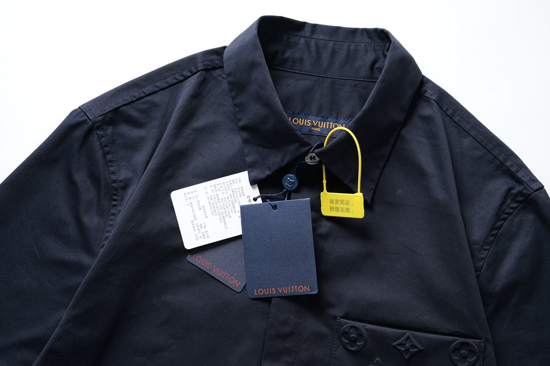 250819 New high-quality pocket short-sleeved shirt