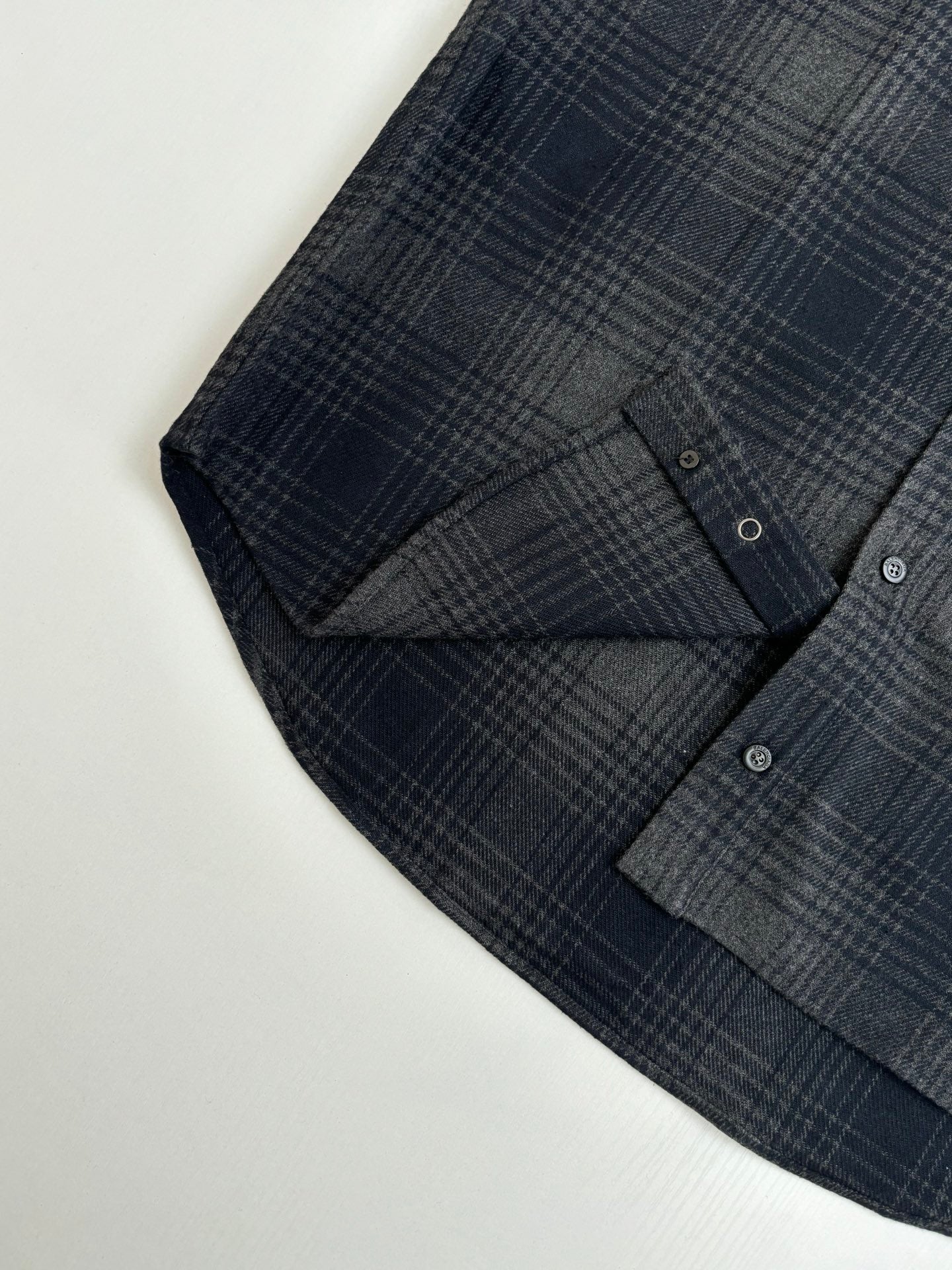 250819 New high-quality vinyl letter lapel check shirt