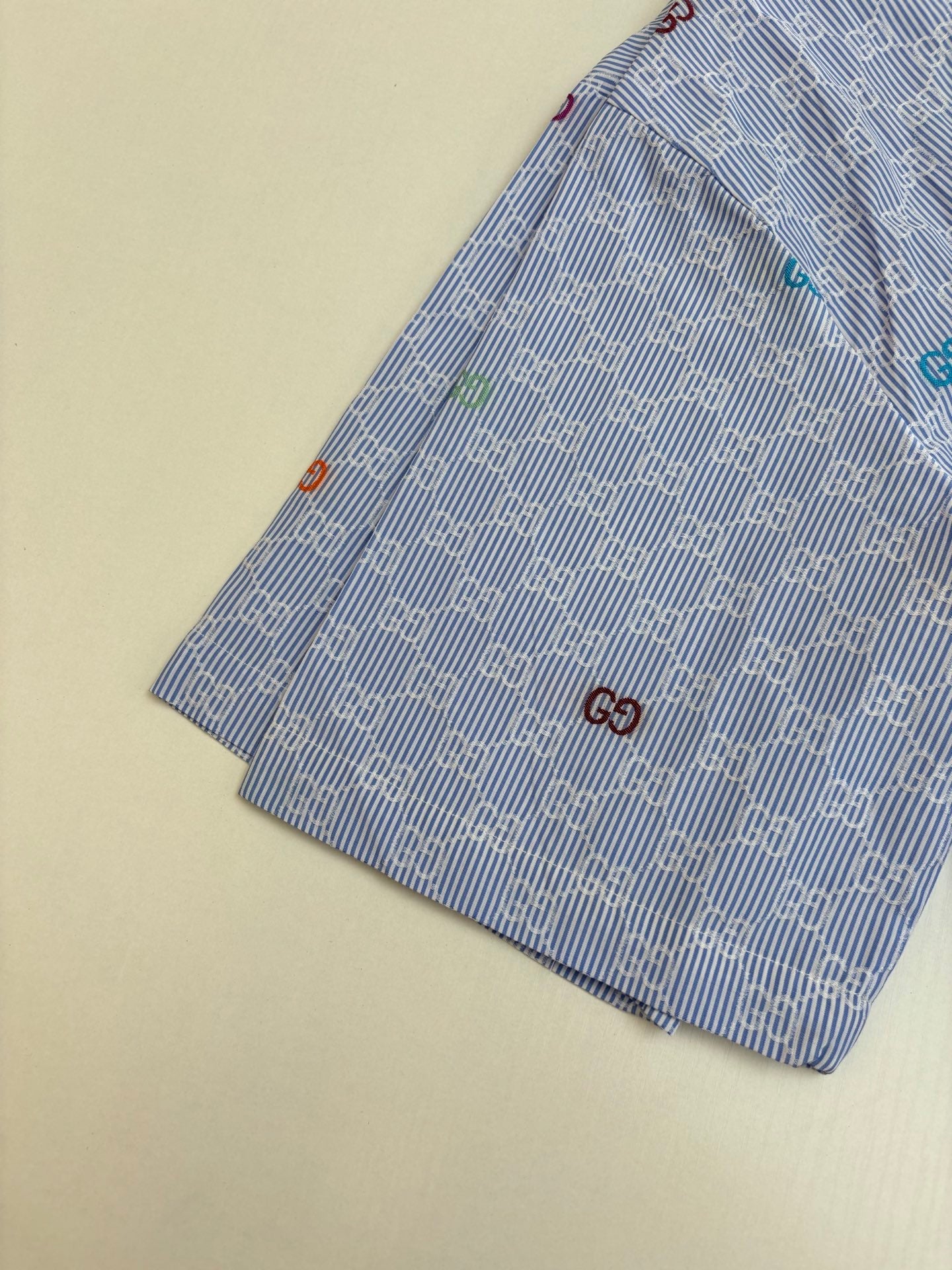 250819 New high-quality jacquard striped short-sleeved shirt