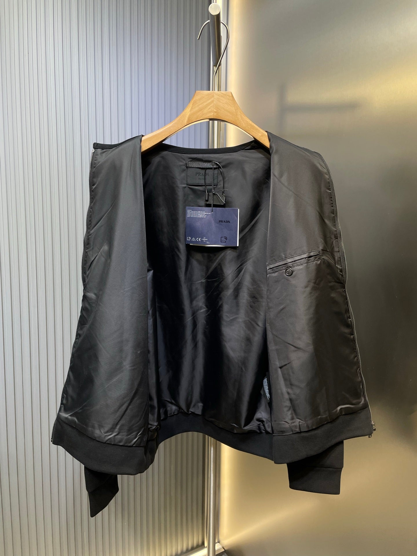 250819 New high-quality patchwork Roman fabric zipper jacket
