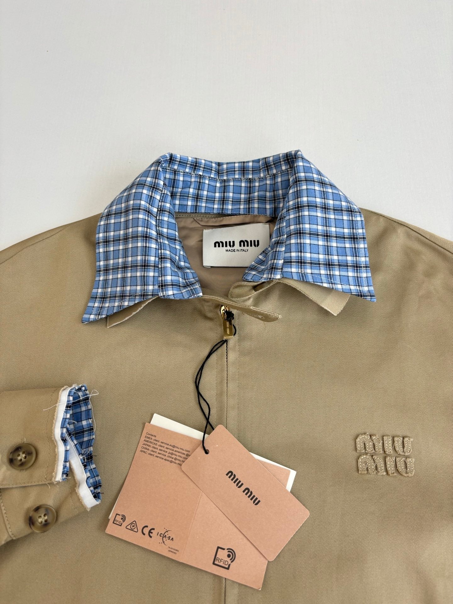 250819 New high-quality checkered fake two-piece jacket