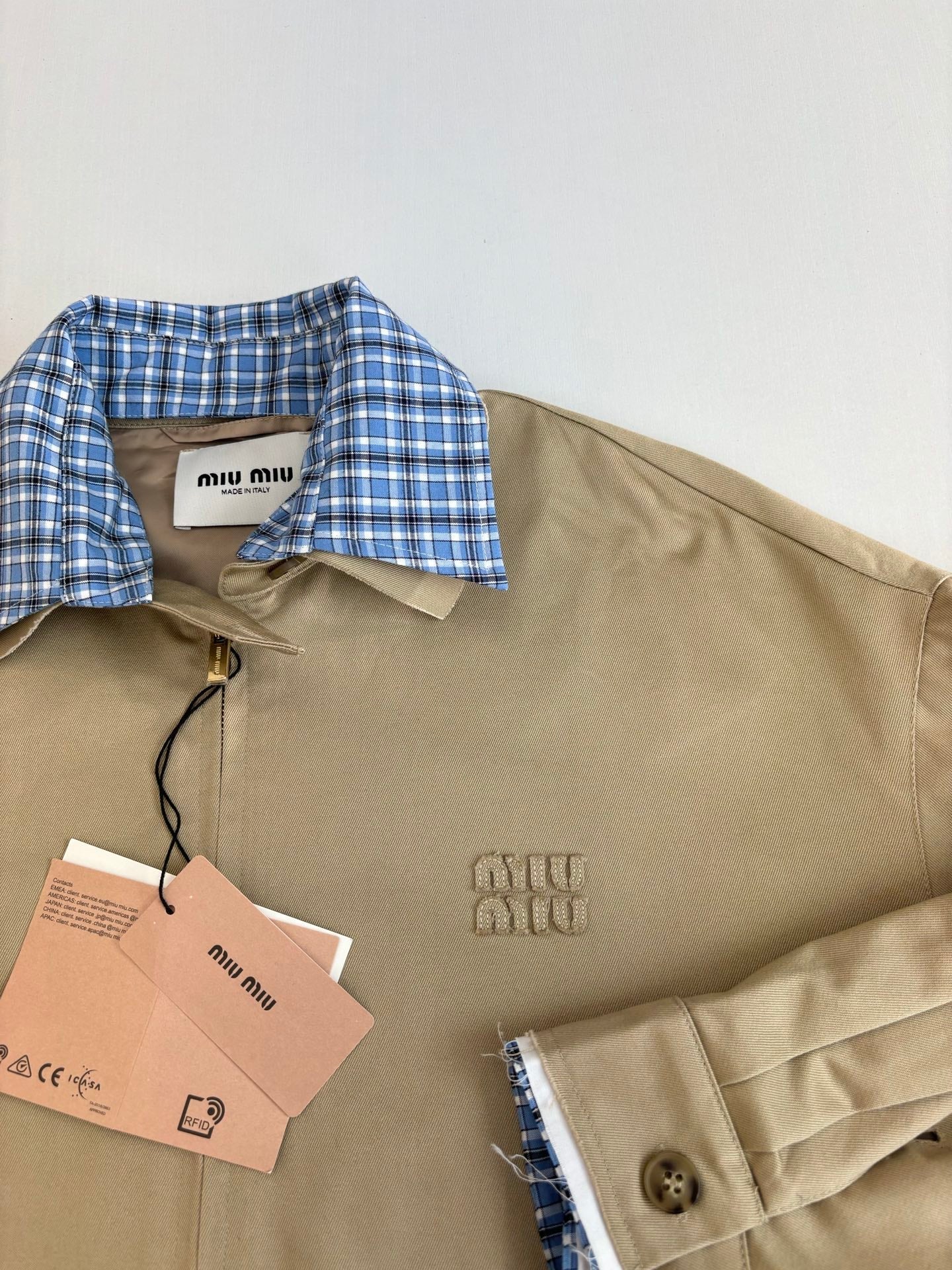250819 New high-quality checkered fake two-piece jacket