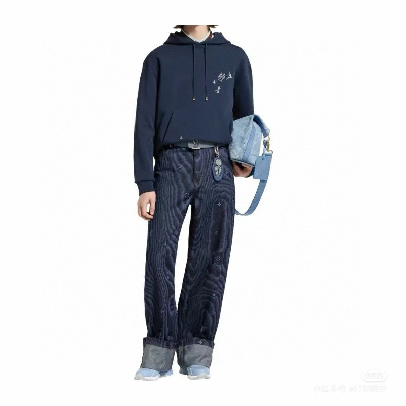250819 New high-quality hooded sweatshirt with sailboat embroidery