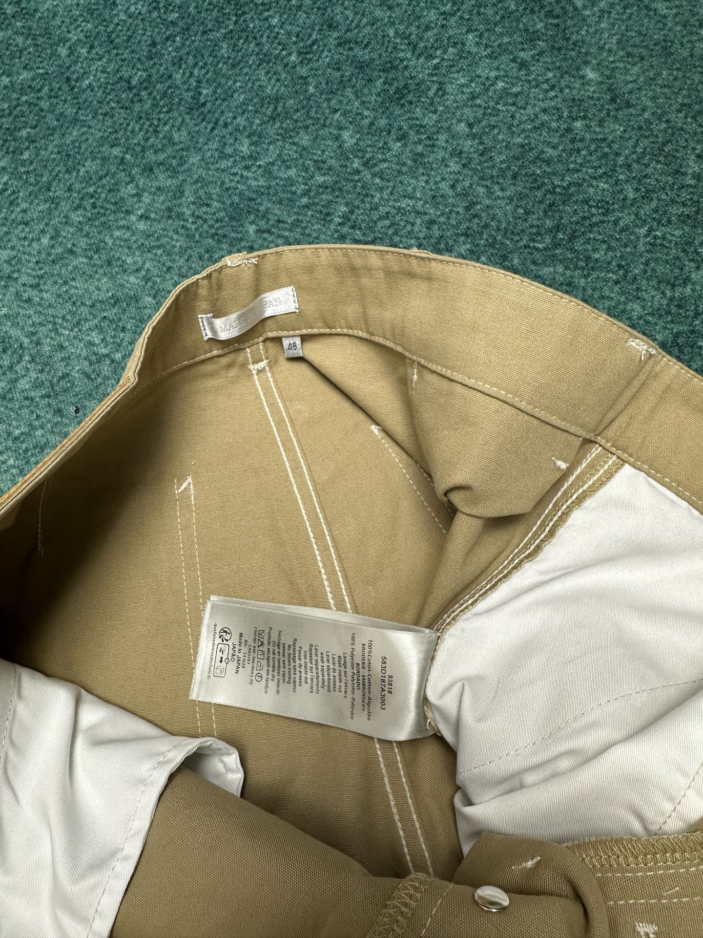 250825 New high-quality cotton pocket embroidered long pants set