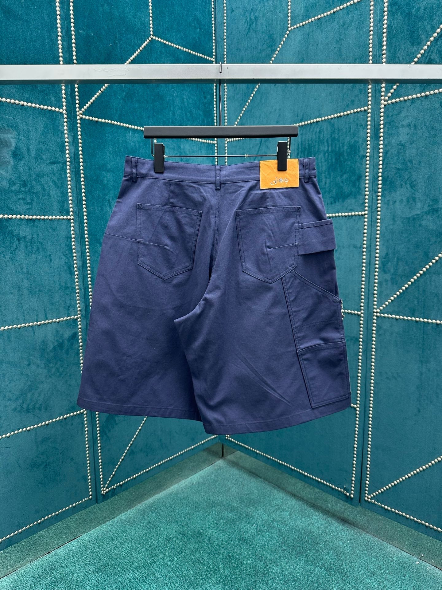 250825 New high-quality cotton pocket embroidered shorts set