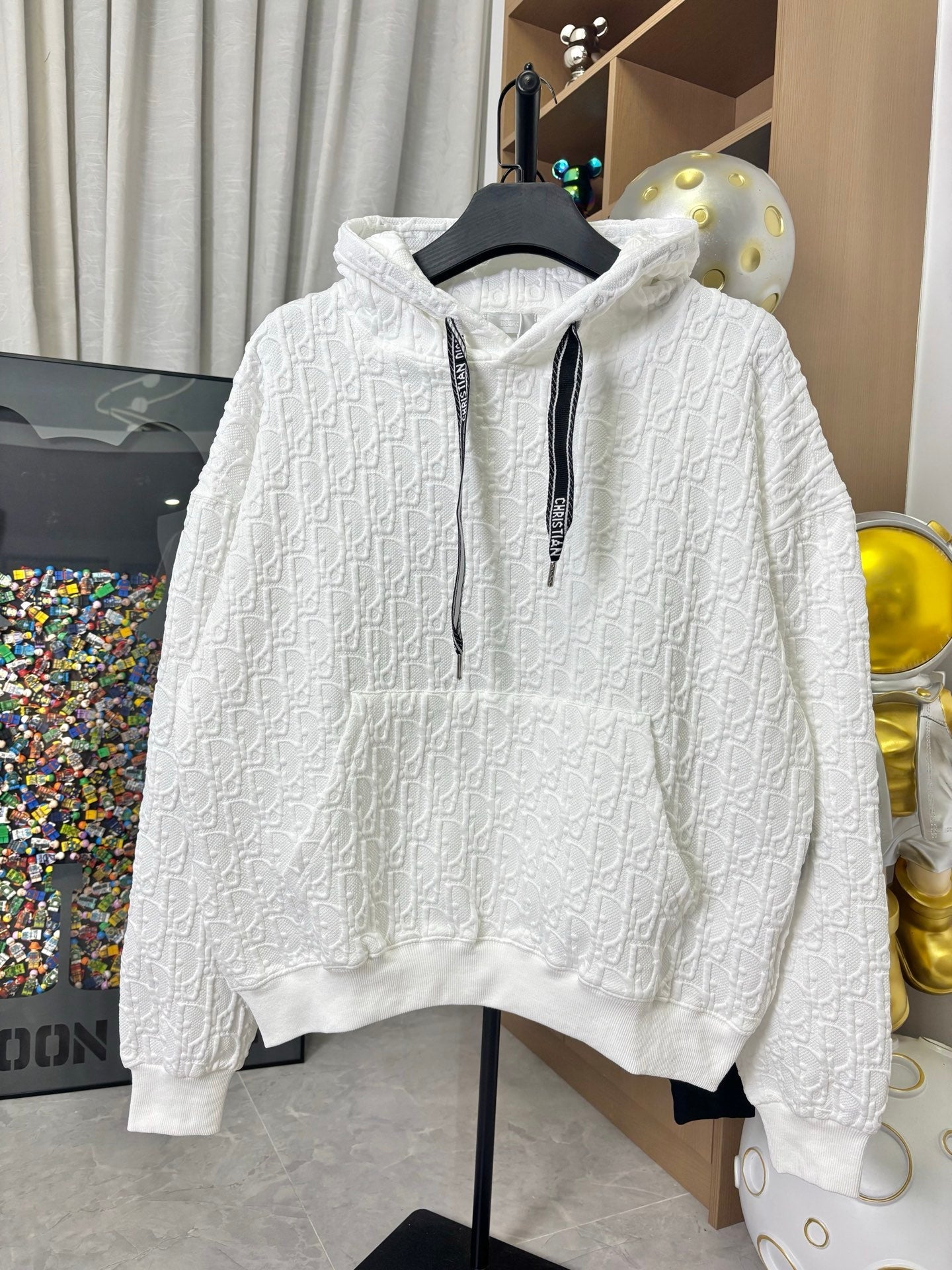 250825 New high-quality full-print embossed custom jacquard hoodie