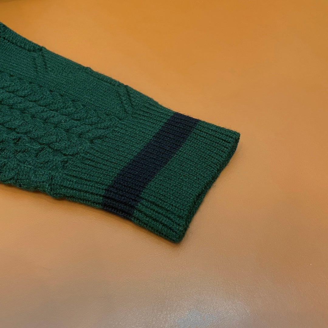 250825 New high-quality jacquard wool knitted sweater