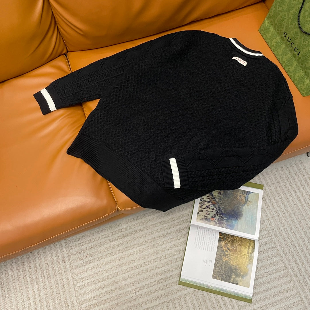 250825 New high-quality jacquard wool knitted sweater