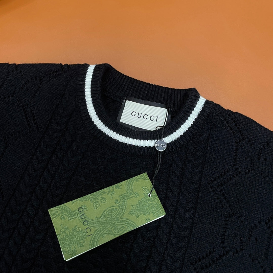 250825 New high-quality jacquard wool knitted sweater