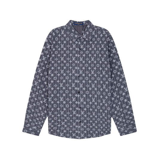 0818 New autumn and winter feature print loose version long-sleeved shirt