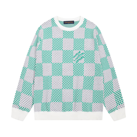 1014 Classic multi-colored plaid sweater