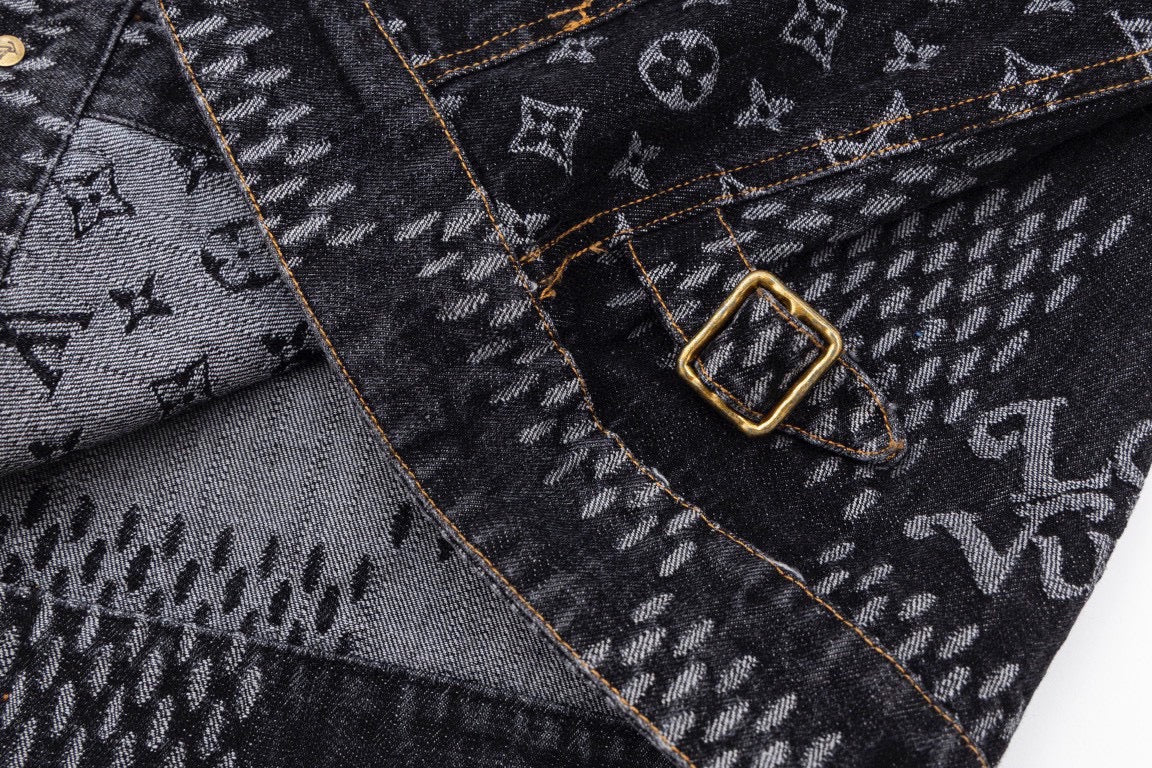 1014 High quality jacquard heavy wash jacket