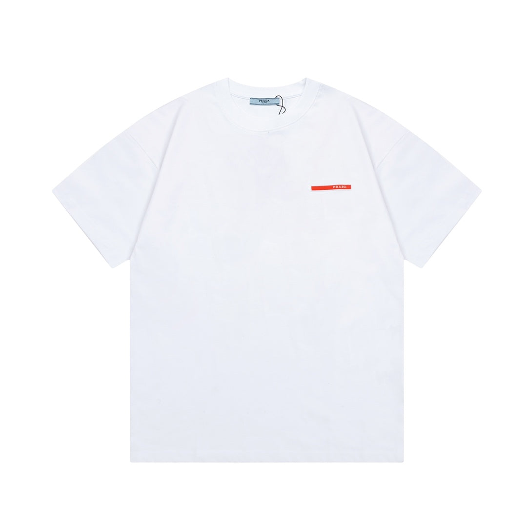 1211 New long strip stereoscopic offset T-shirt