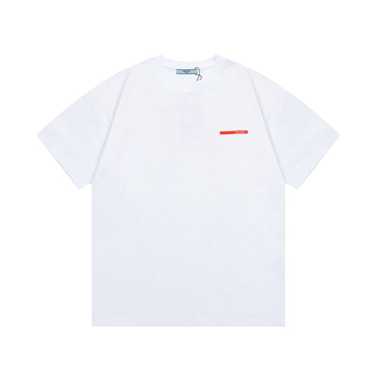 1211 New long strip stereoscopic offset T-shirt
