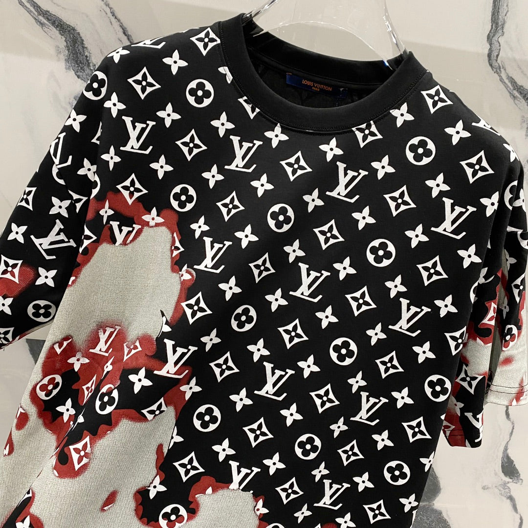 250212 New render print irregular T-shirt