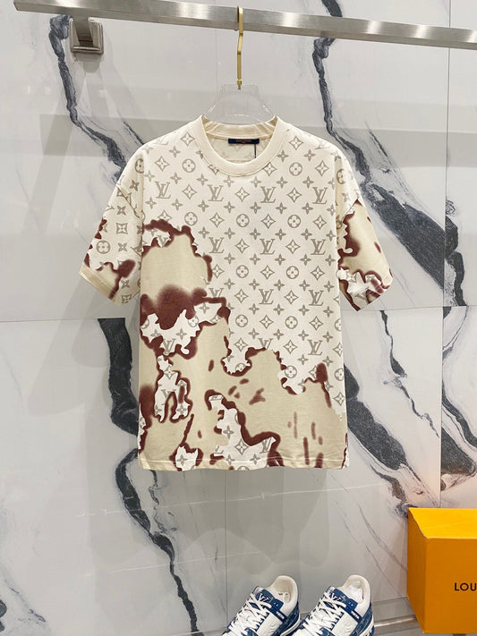 250212 New render print irregular T-shirt