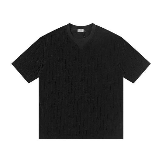 250218 New high quality flocking full logo knit T-shirt