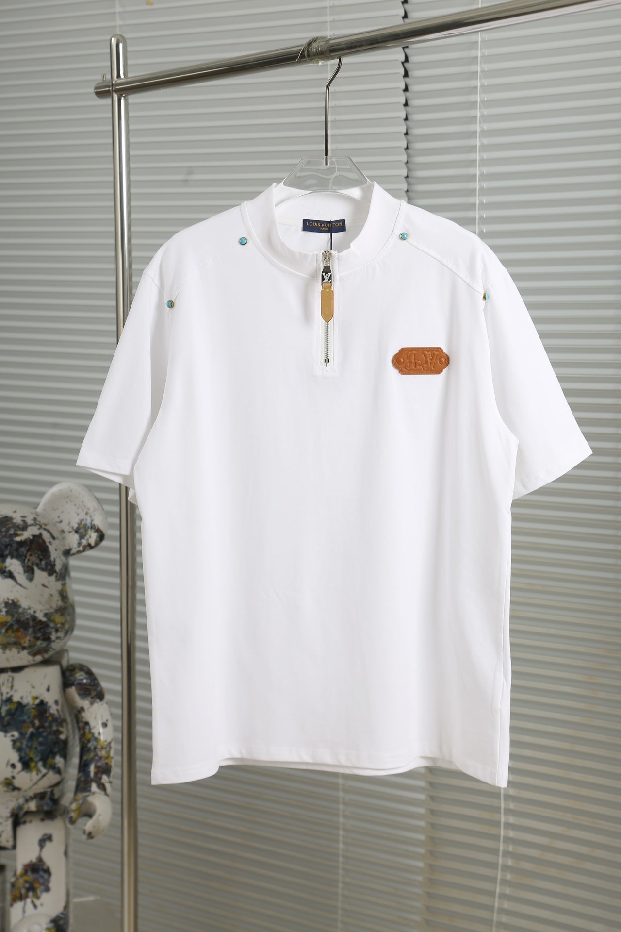 240224 New high quality zipper emerald T-shirt