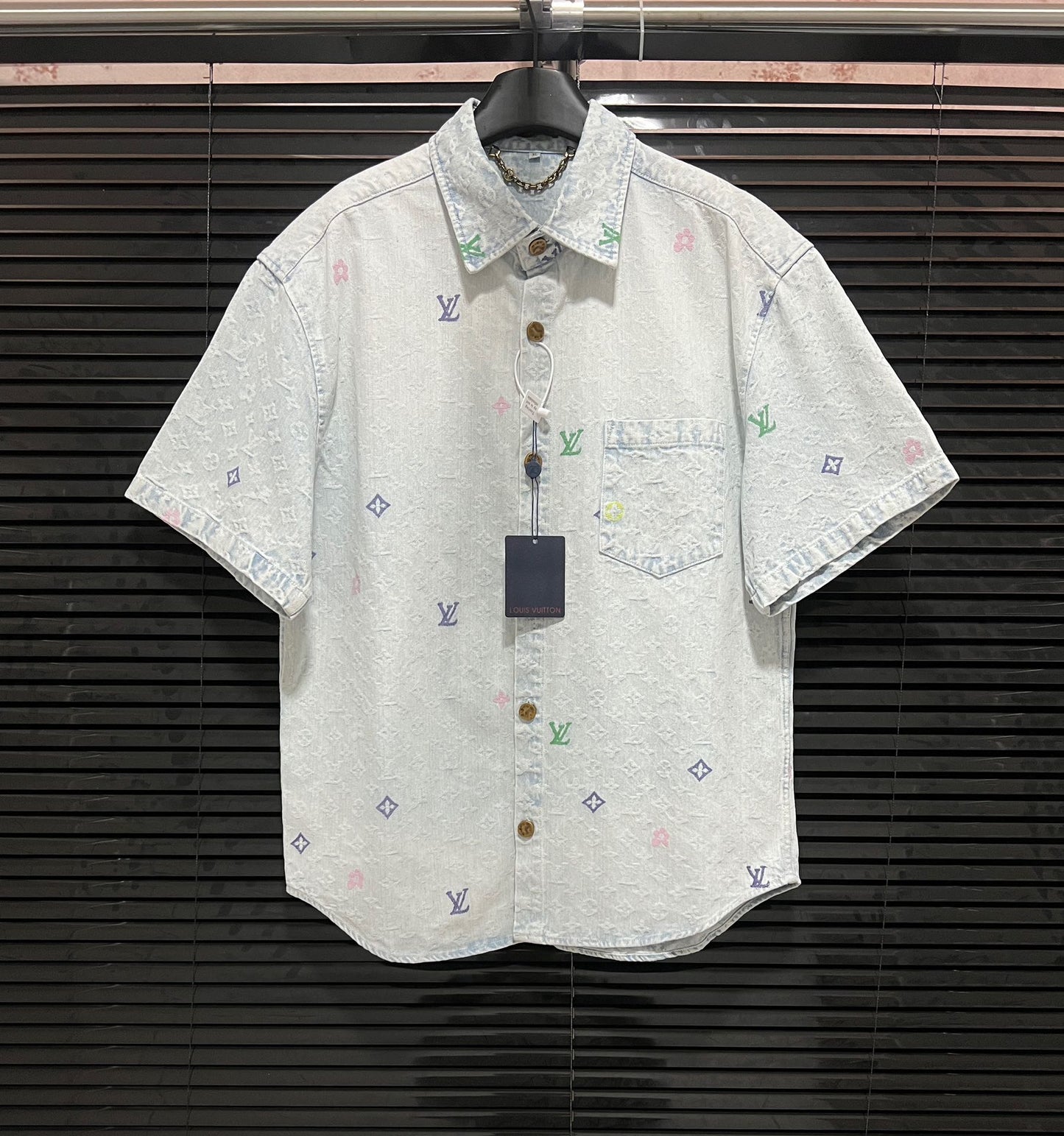 250224 New high quality denim jacquard wash suit