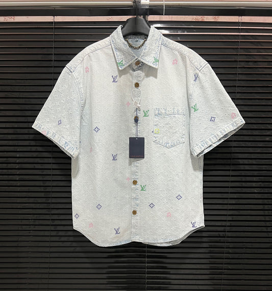 250224 New high quality denim jacquard wash suit
