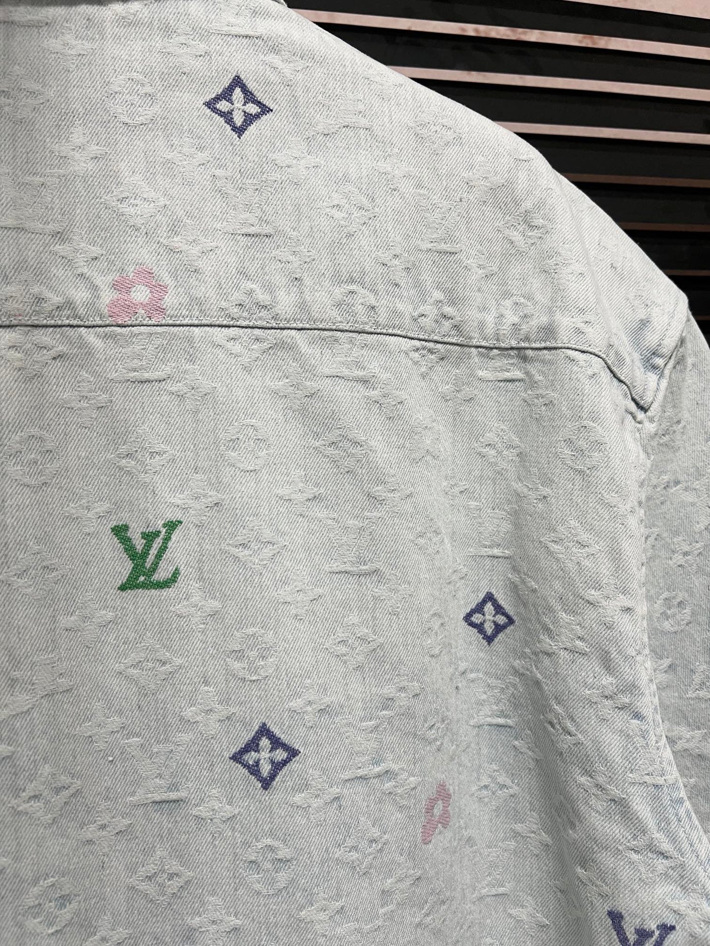 250224 New high quality denim jacquard wash suit