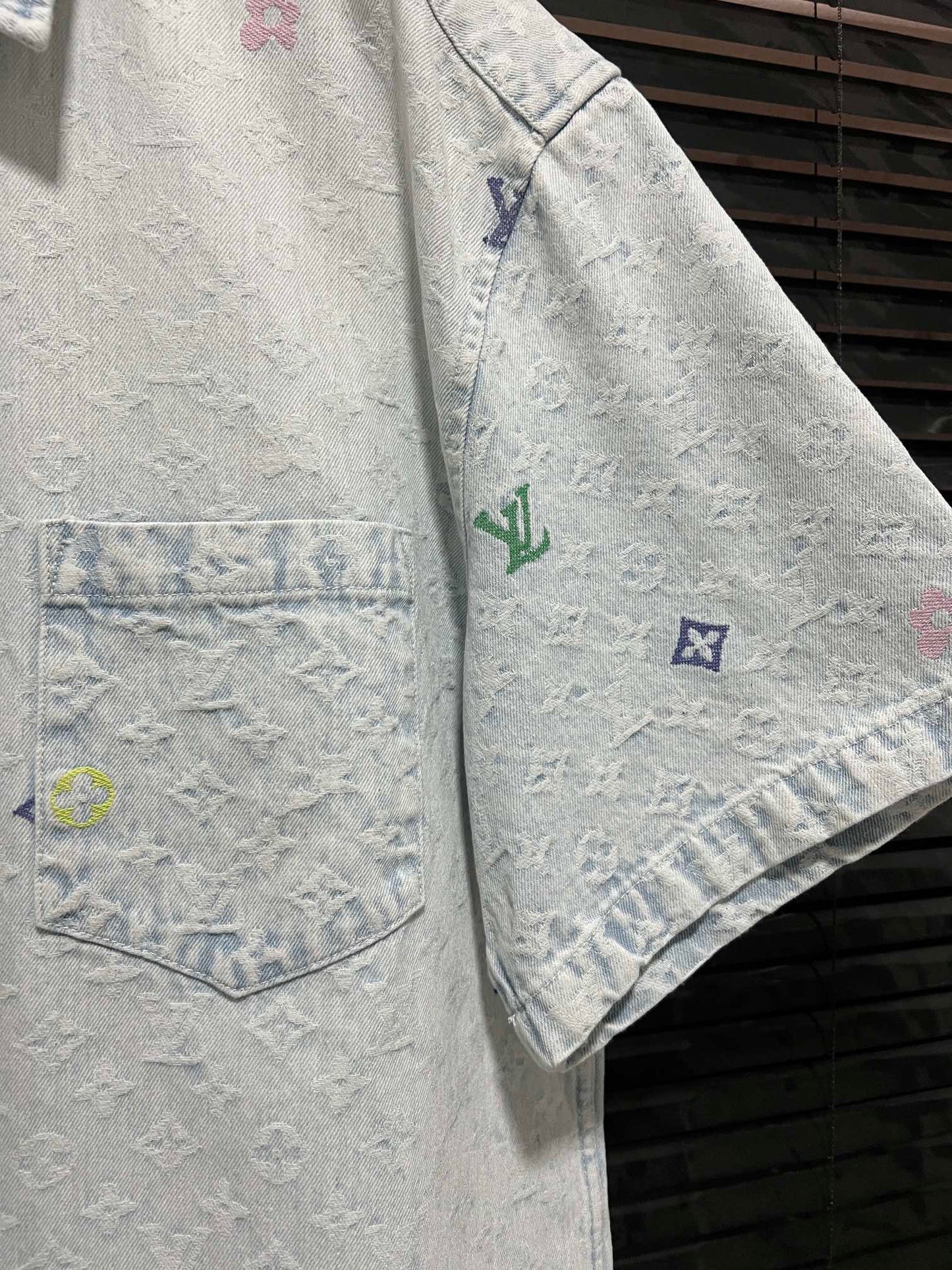 250224 New high quality denim jacquard wash suit