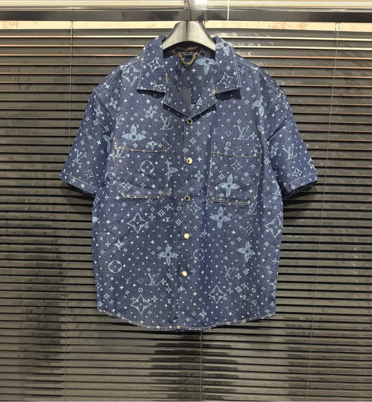 250224 New high quality denim jacquard wash suit