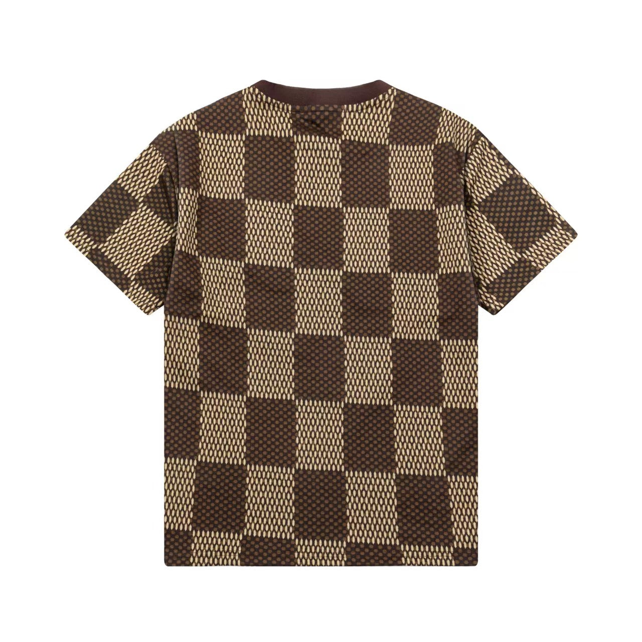 250305 New high quality checkerboard printed T-shirt