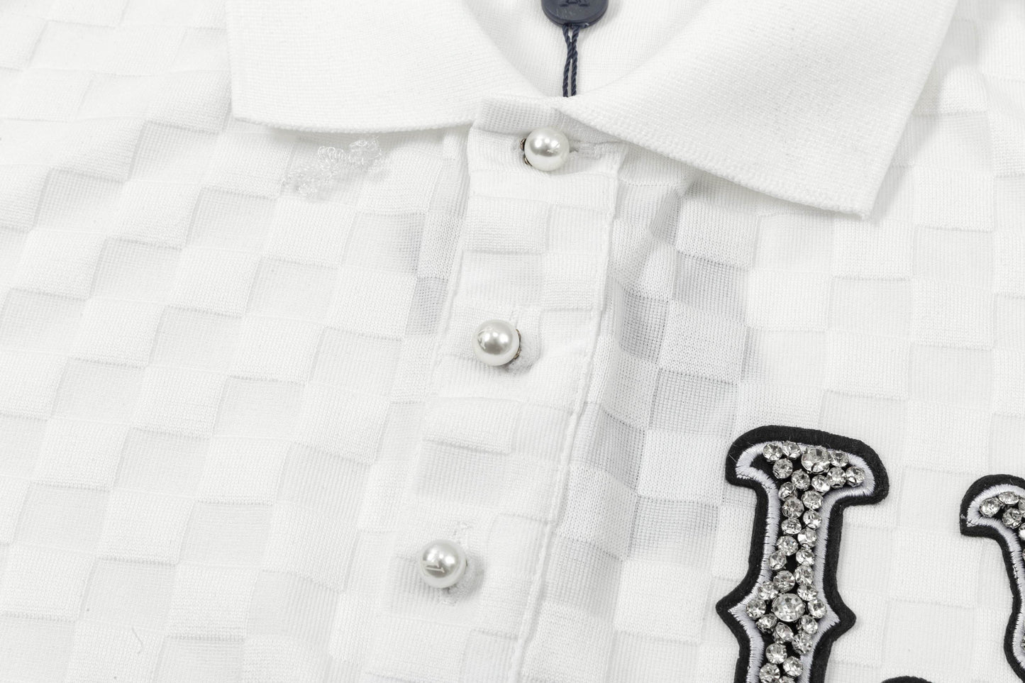 250305 New high quality knitted checkered polo shirt