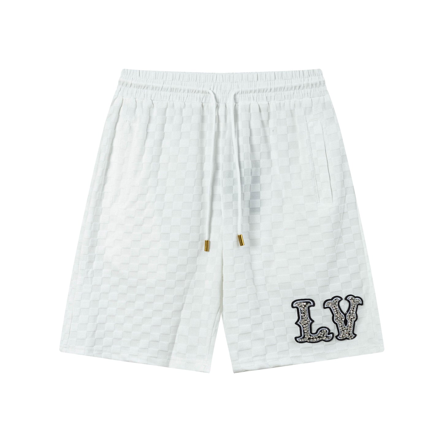 250313 New high quality chequered jacquard print shorts