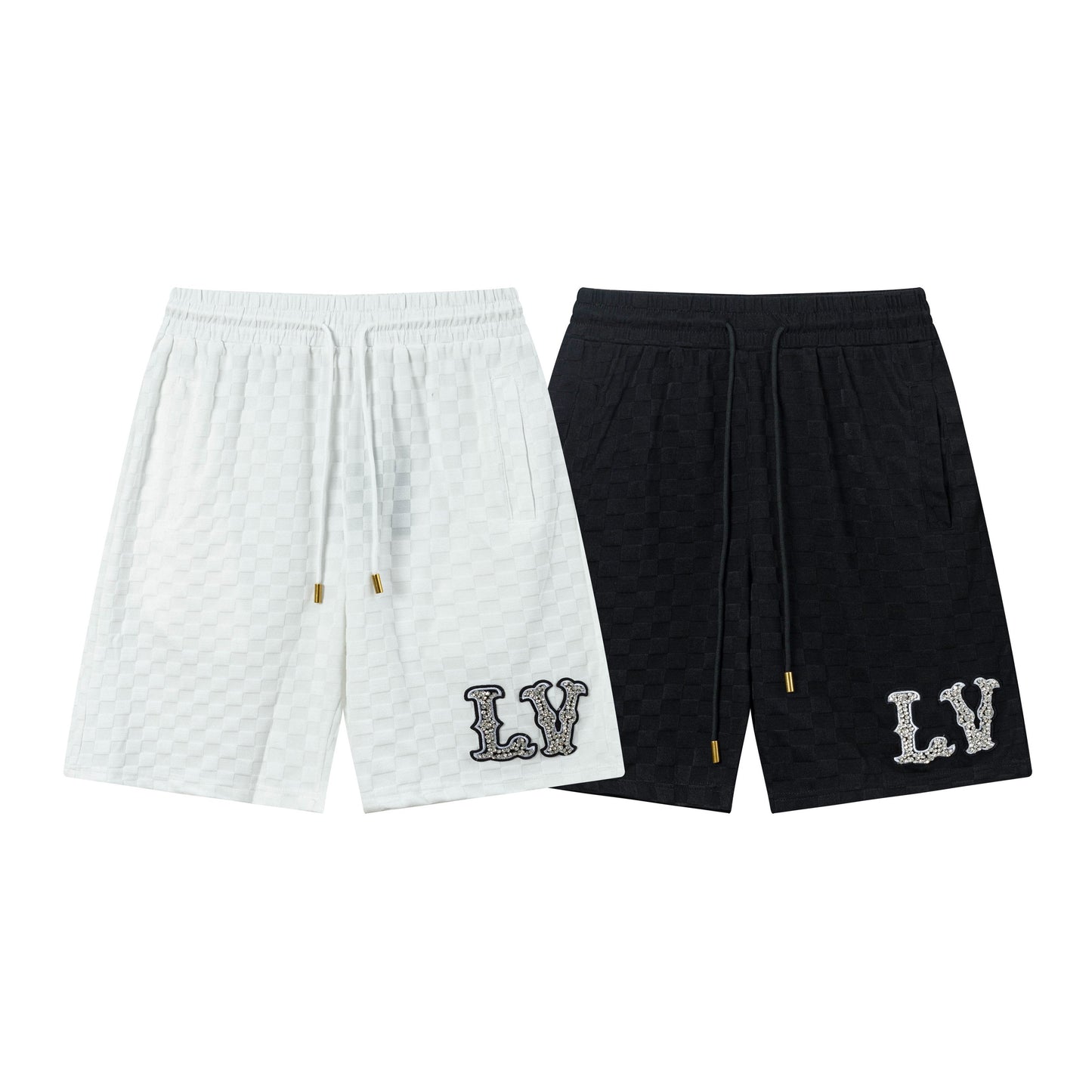 250313 New high quality chequered jacquard print shorts