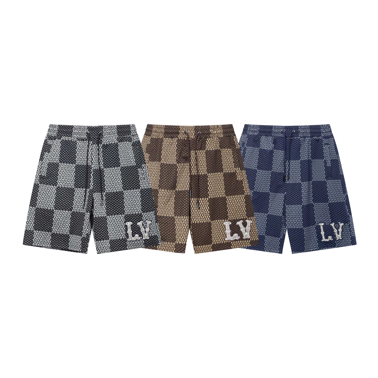 250313 New high quality knitted jacquard full print shorts