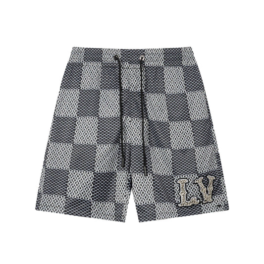 250313 New high quality chequered printed shorts
