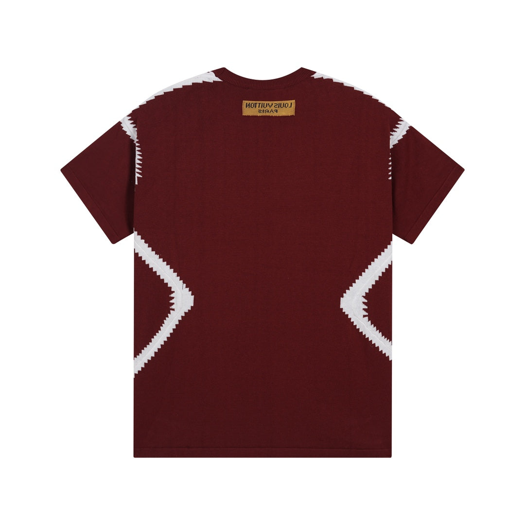 250313 New high quality jacquard knit T-shirt