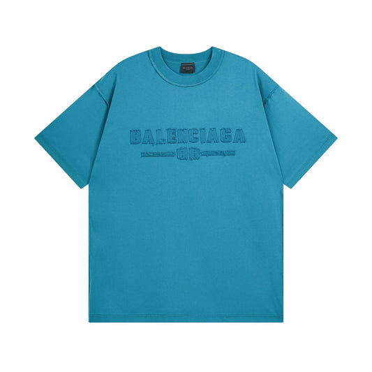 250325 New applique embroidered wash short sleeve T-shirt