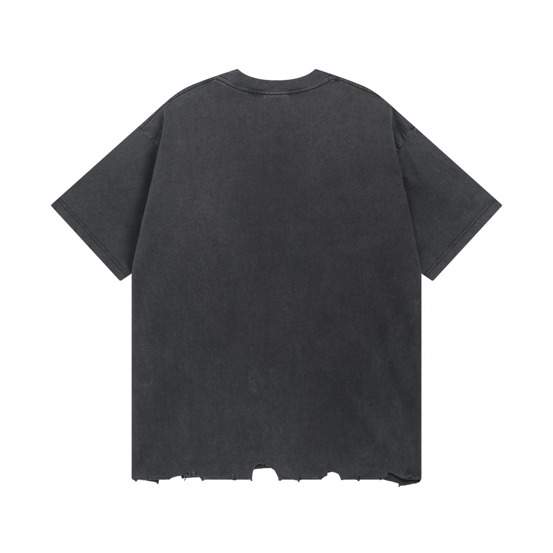 250325 New direct spray wash water wear damage to make old T-shirts