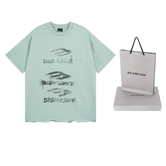 250325 New direct spray wash water wear damage to make old T-shirts