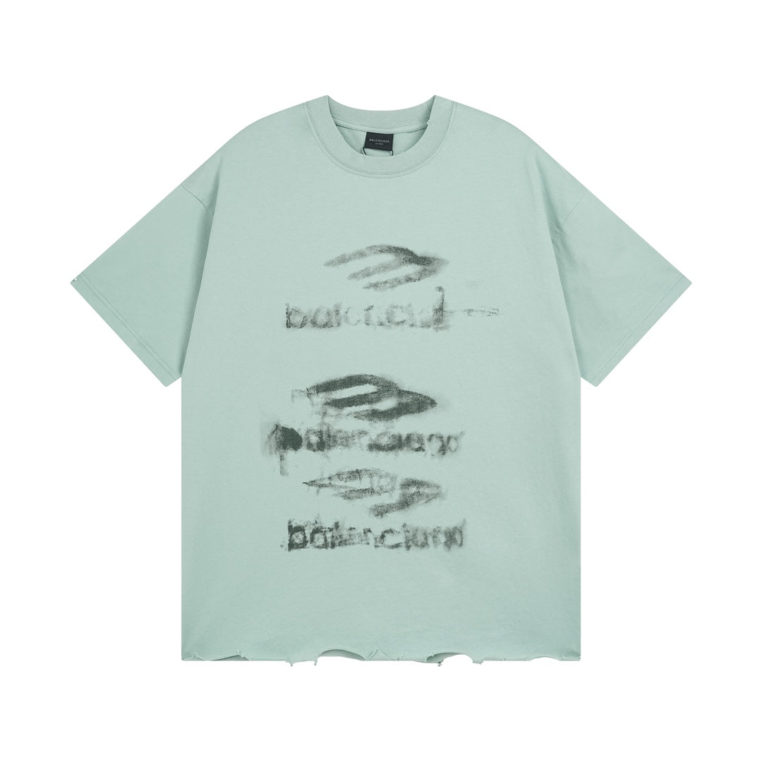250325 New direct spray wash water wear damage to make old T-shirts