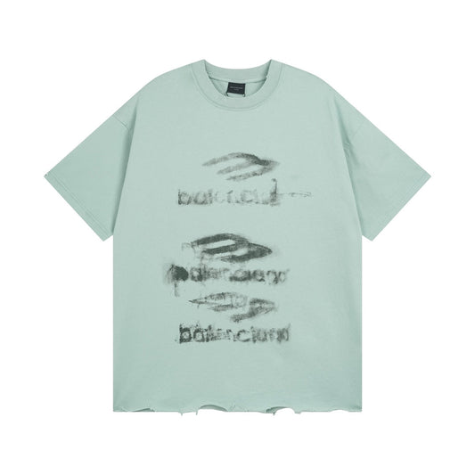 250325 New direct spray wash water wear damage to make old T-shirts