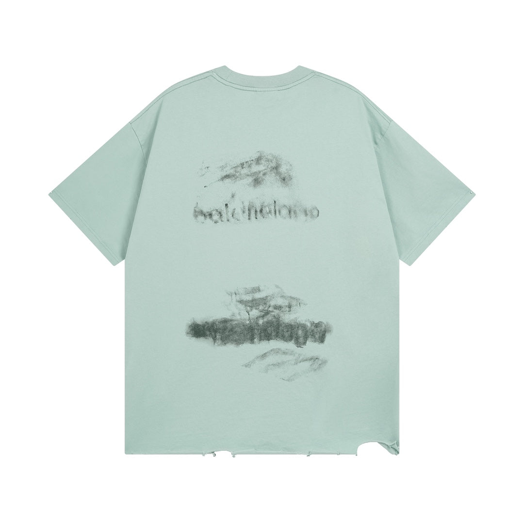 250325 New direct spray wash water wear damage to make old T-shirts