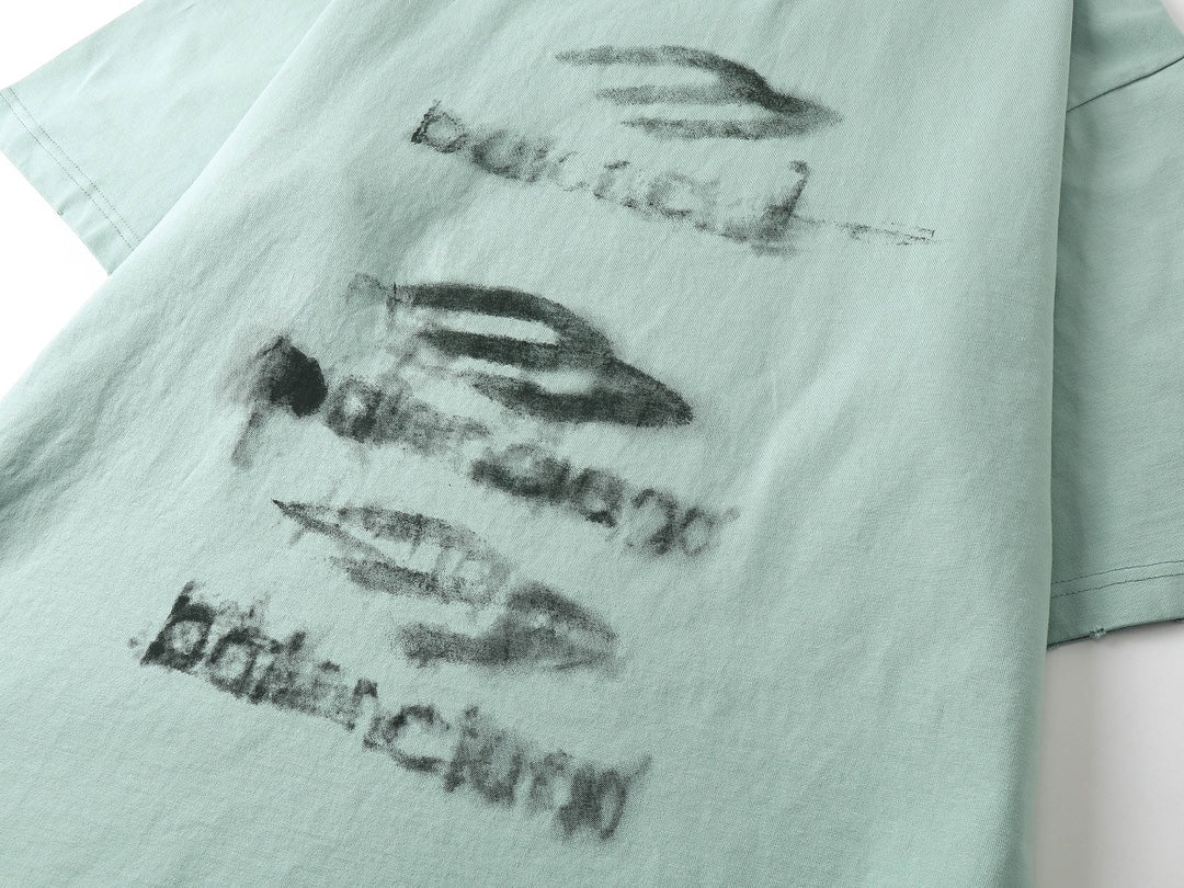 250325 New direct spray wash water wear damage to make old T-shirts